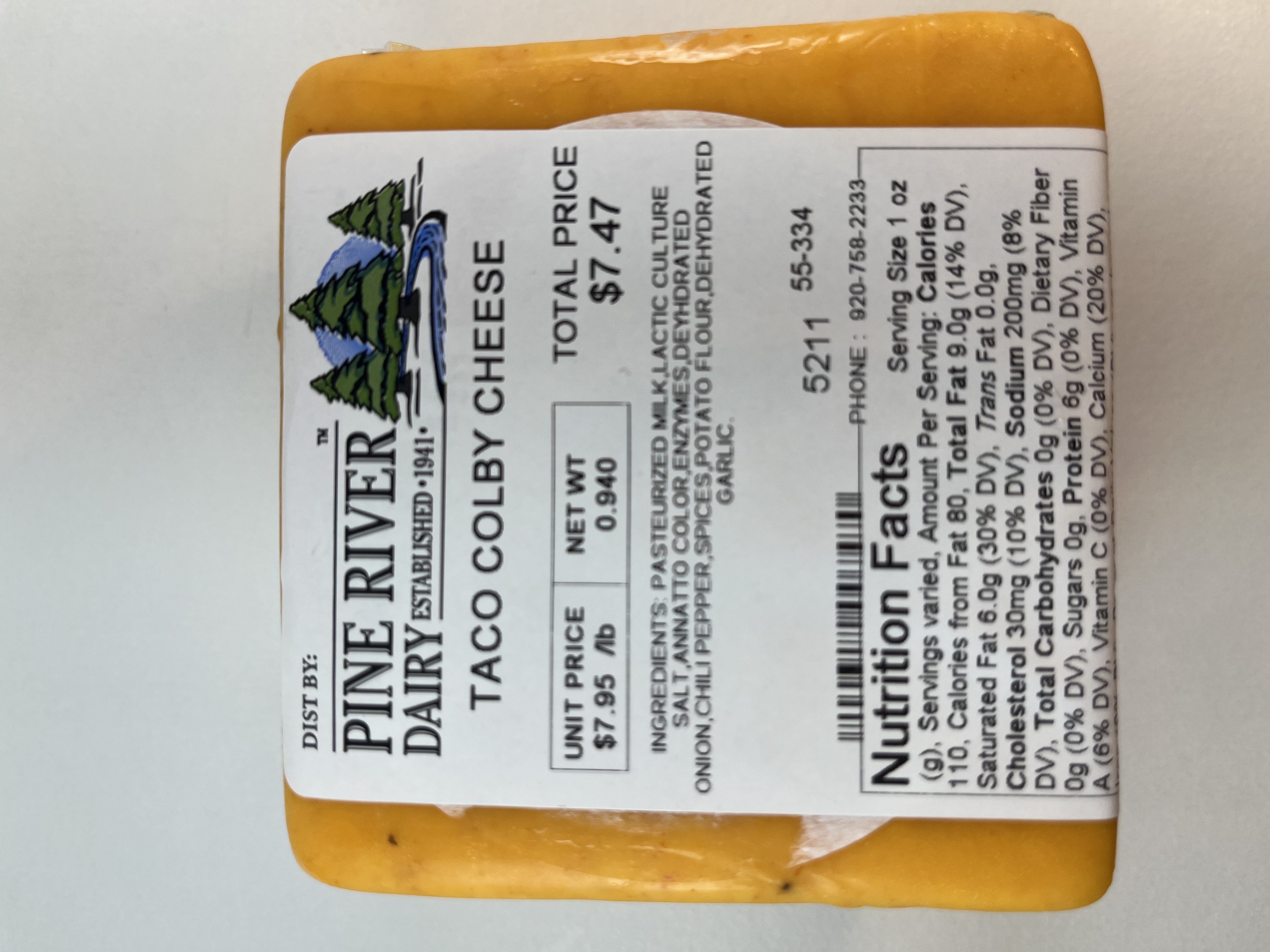 Taco Colby Cheese