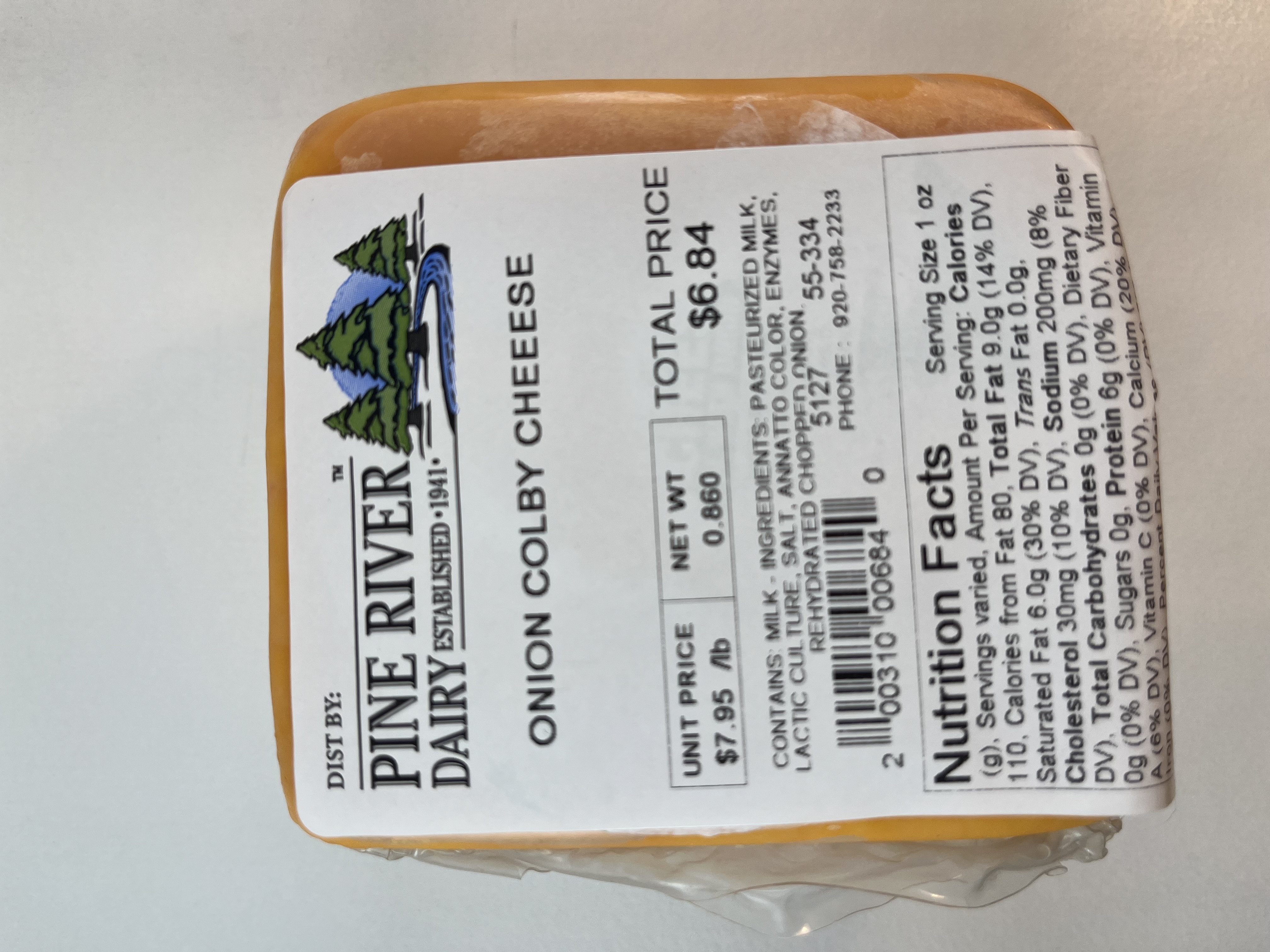 Onion Colby Cheese