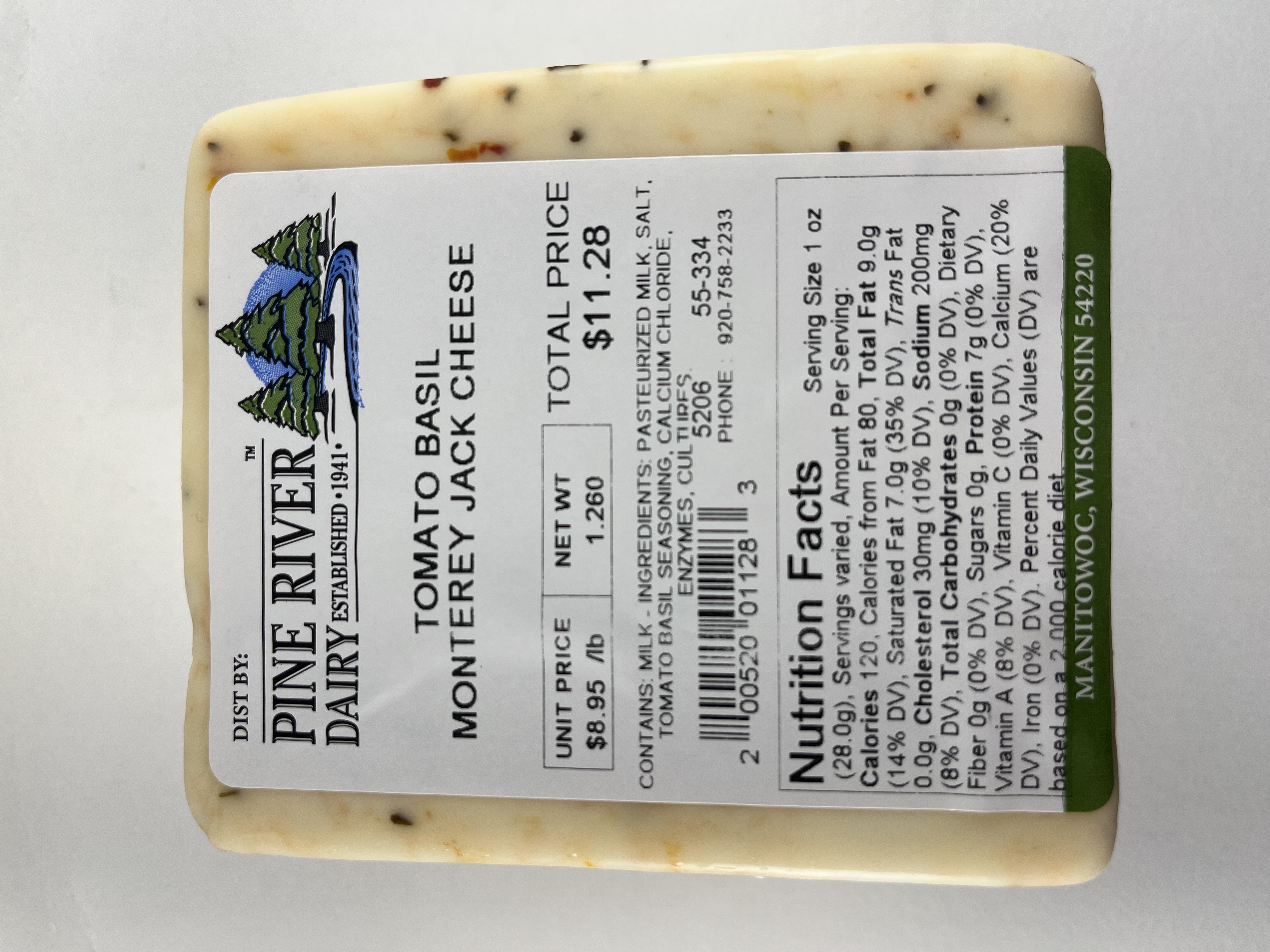 Monterey Jack Cheese With Tomato & Basil