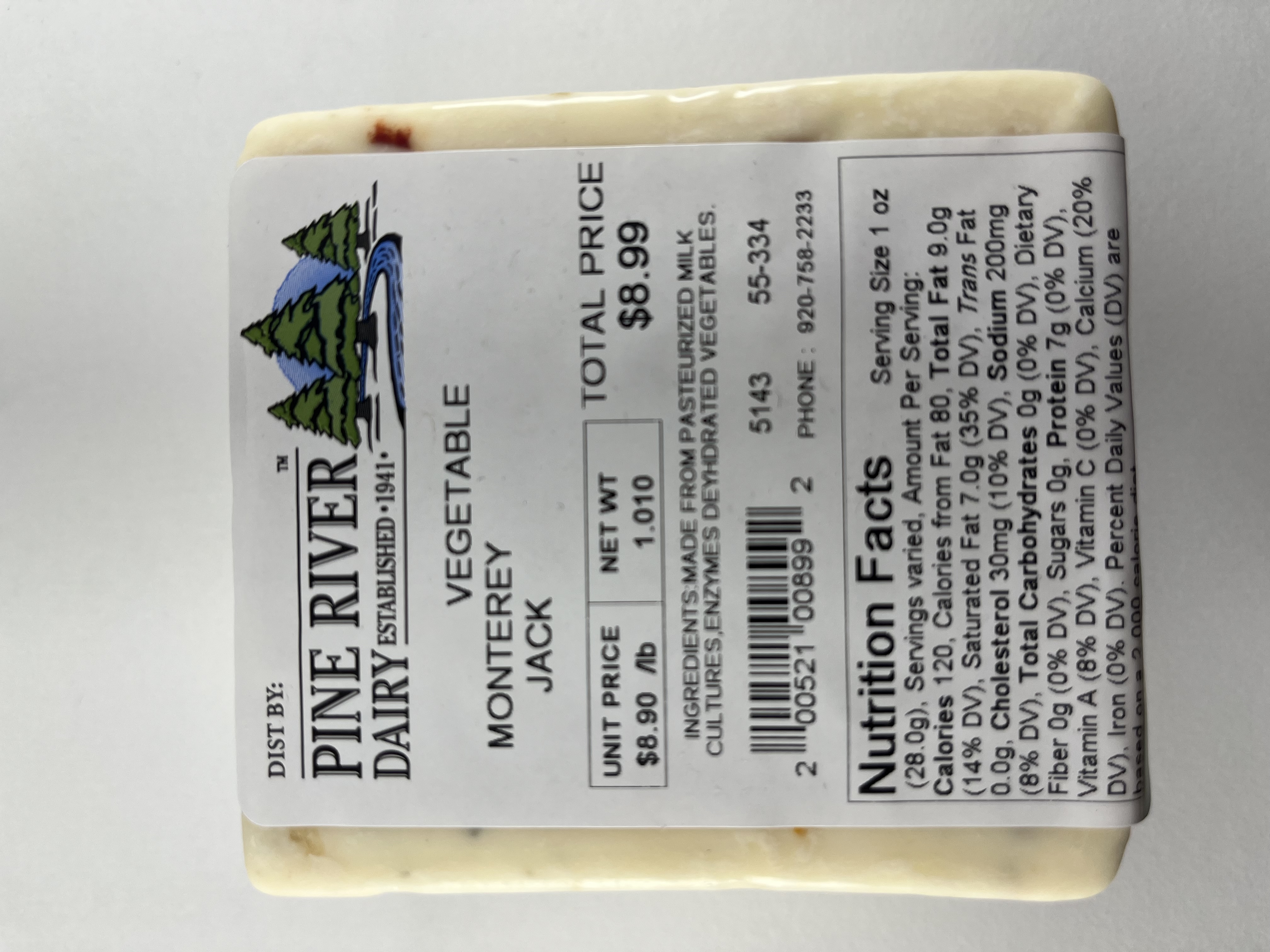 Vegetable Jack Cheese