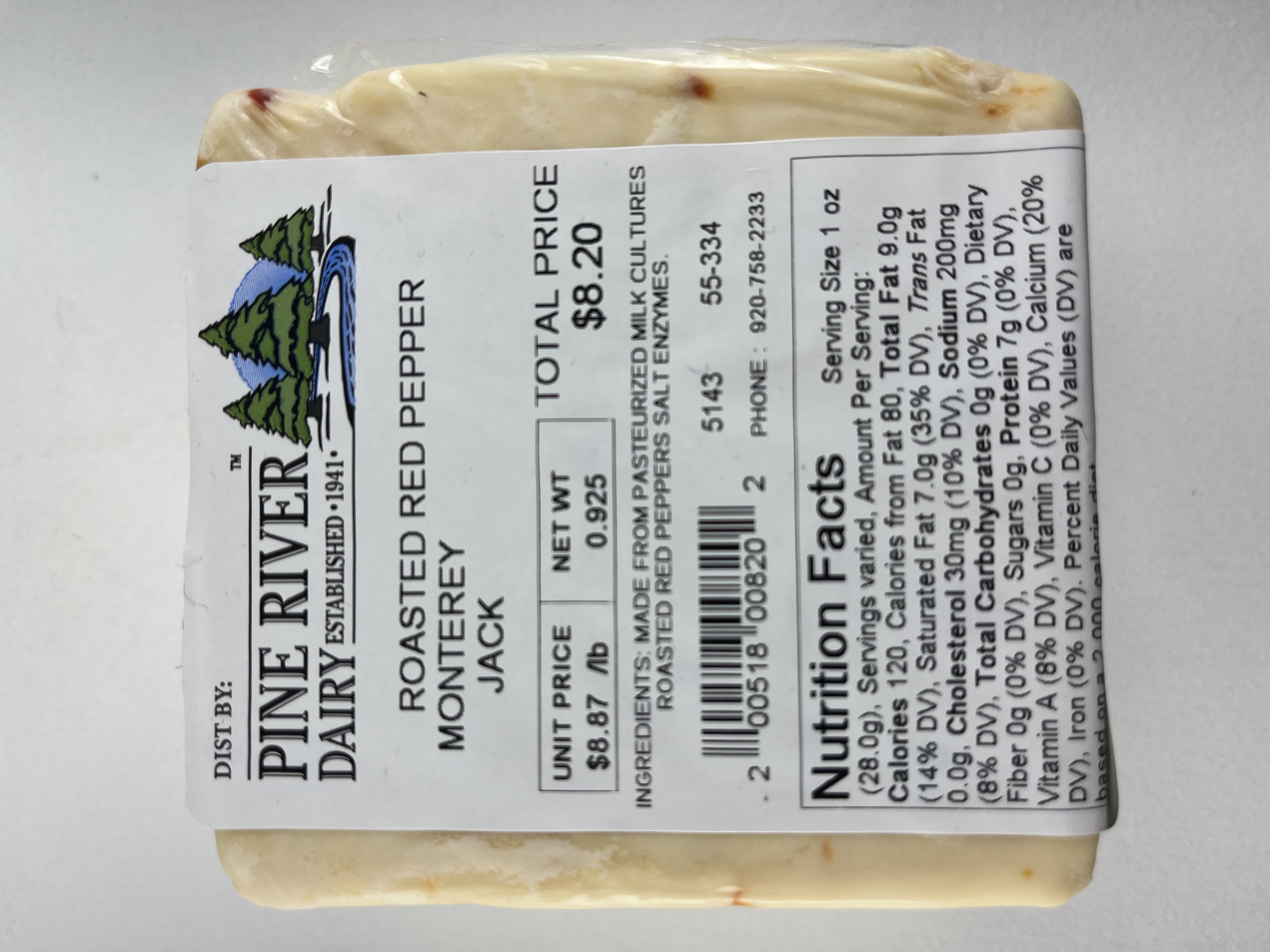 Roasted Red Pepper Monterey Jack Cheese