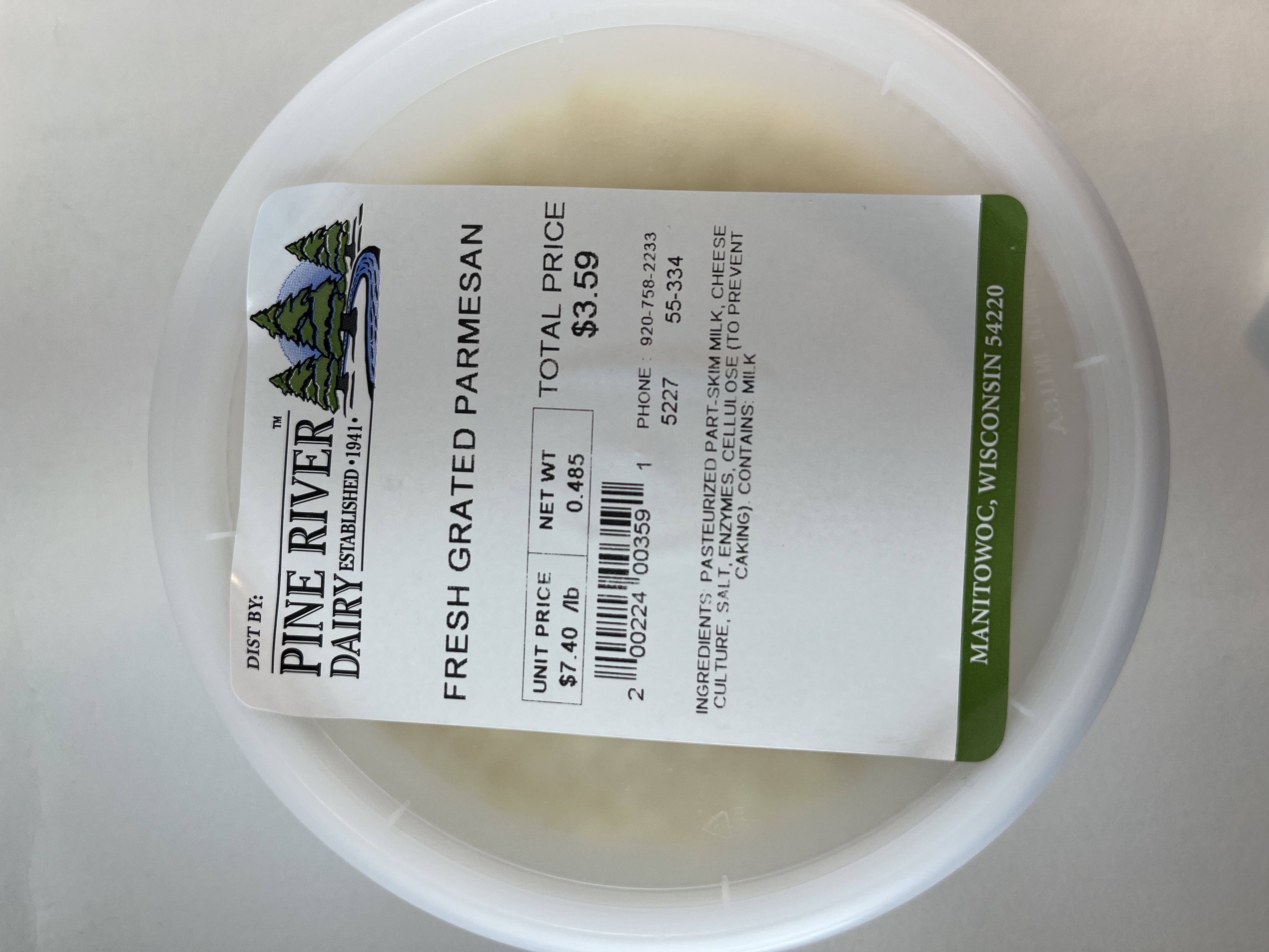 Fresh Grated Parmesan Cheese