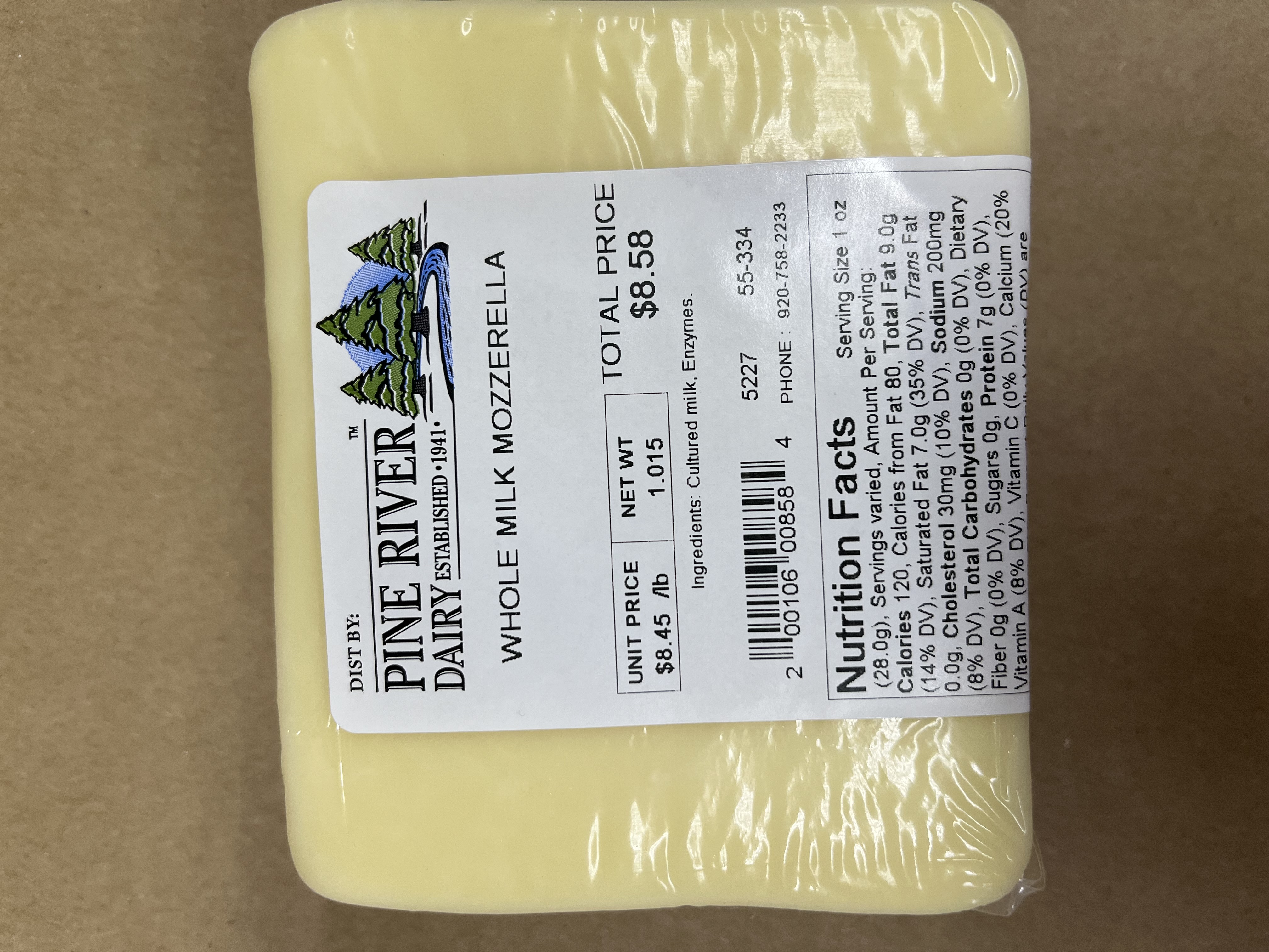 Whole Milk Mozzarella Cheese