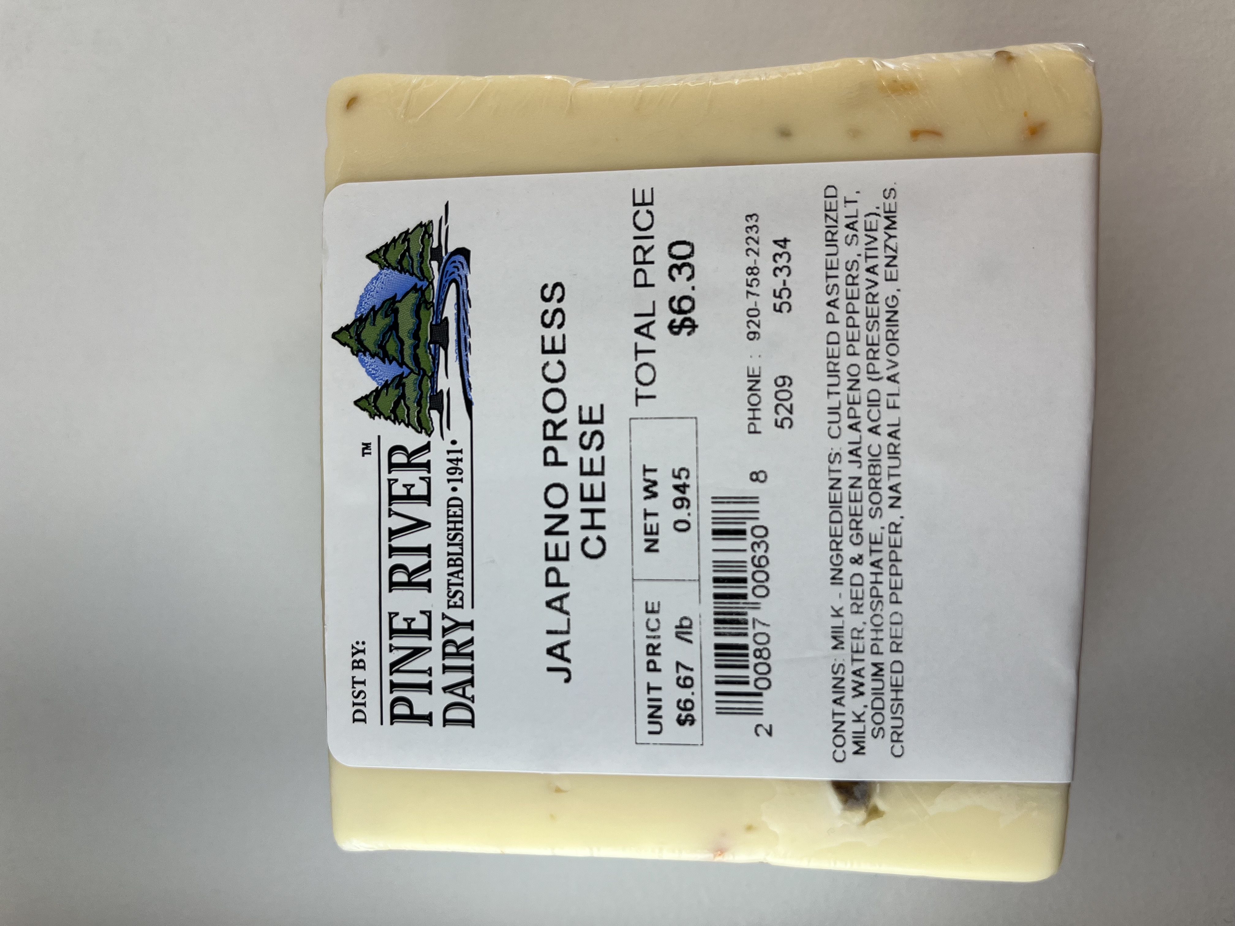 Jalapeño Process Cheese Food