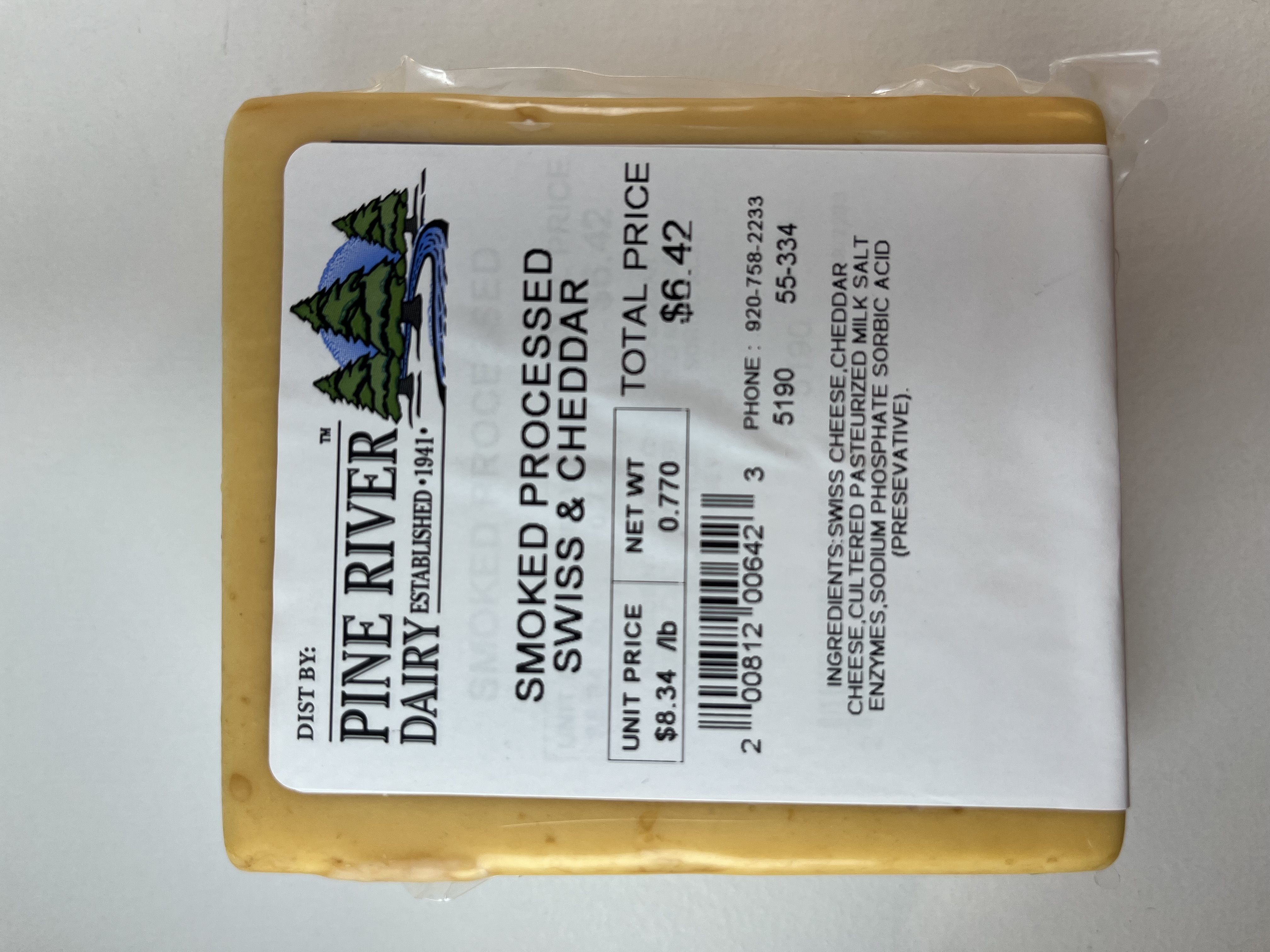 Smoked Process Swiss & Cheddar Cheese
