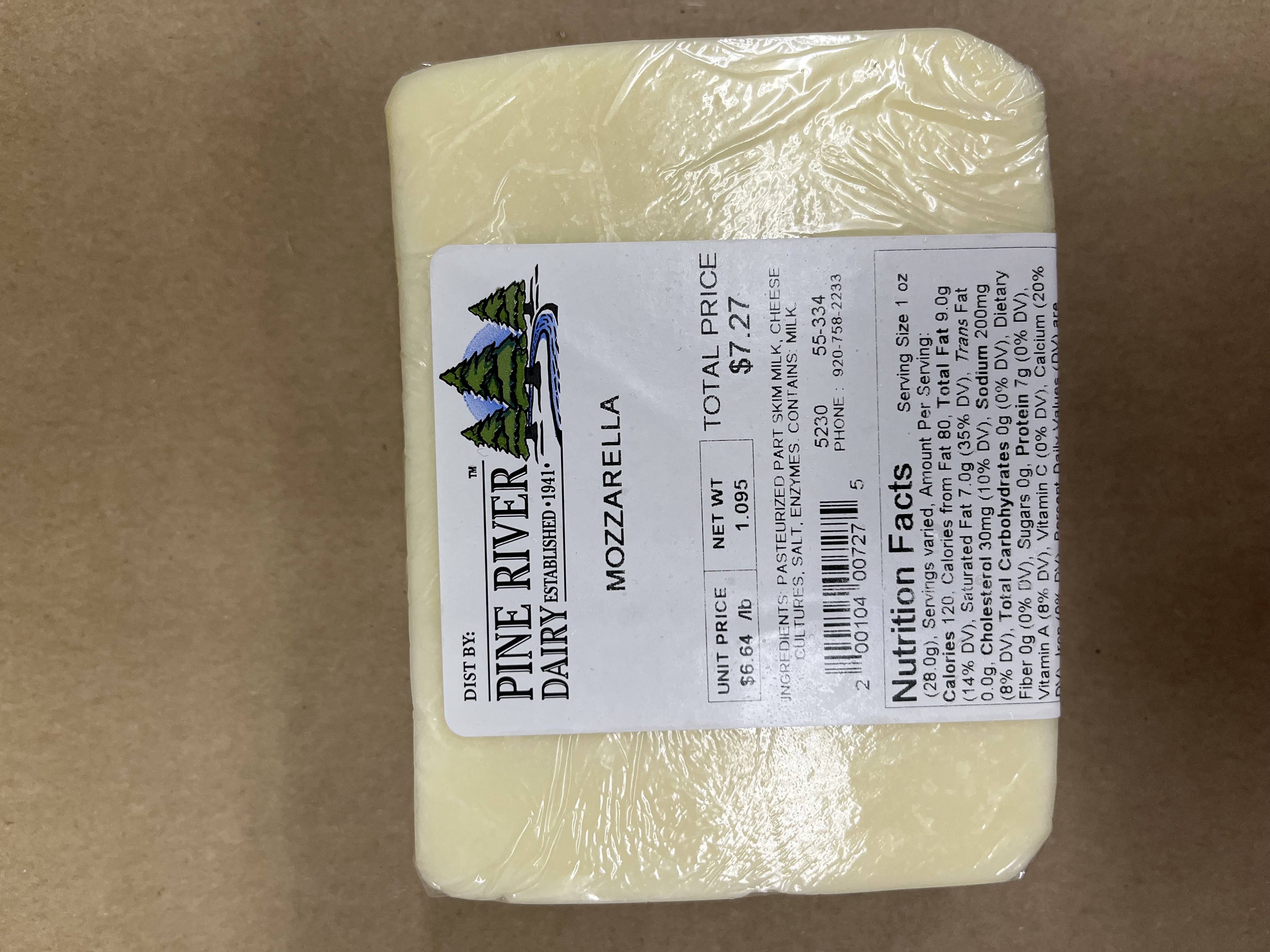 Mozzarella Low Moisture Part Skim