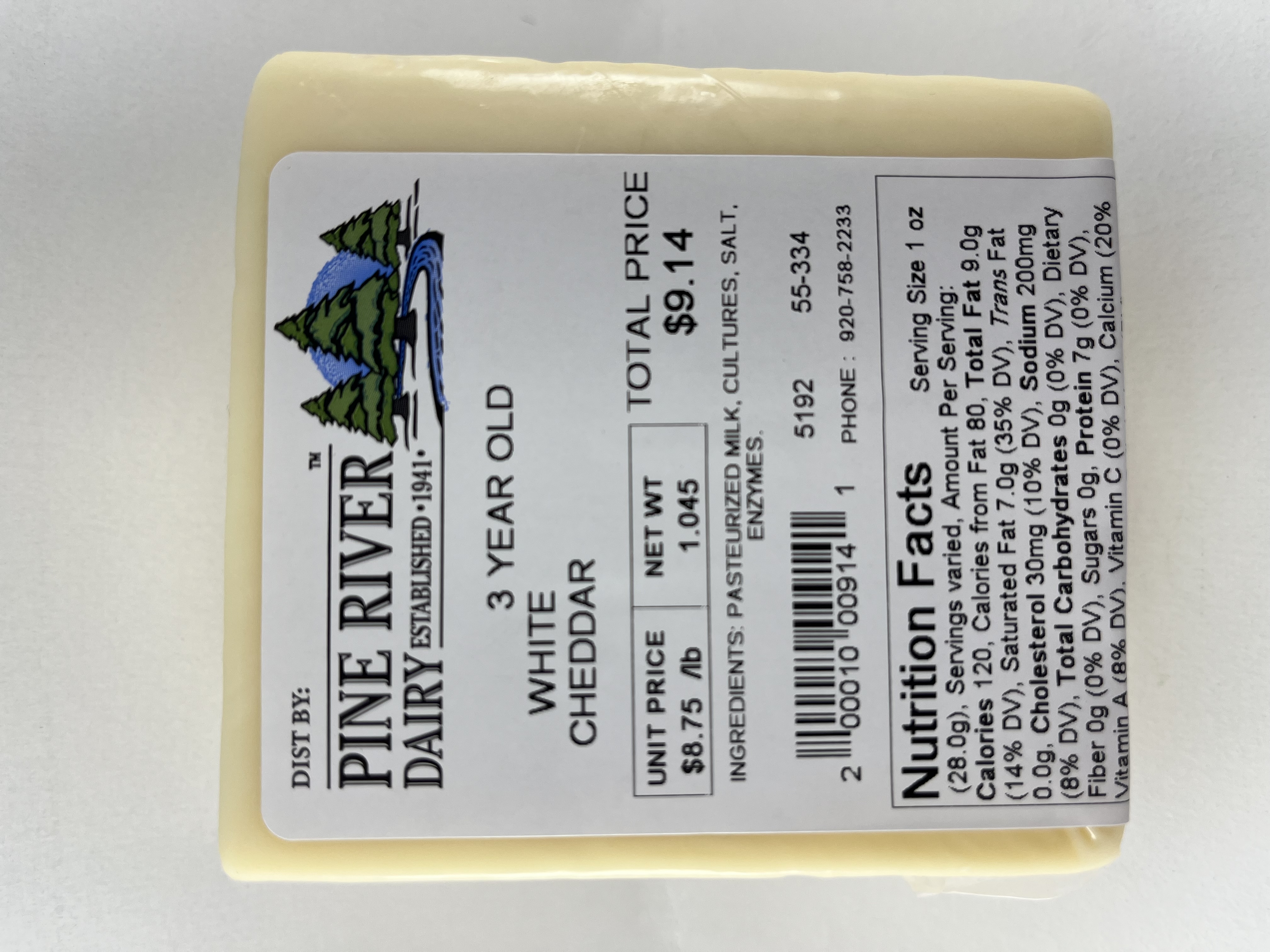 3 Year Old White Cheddar Cheese