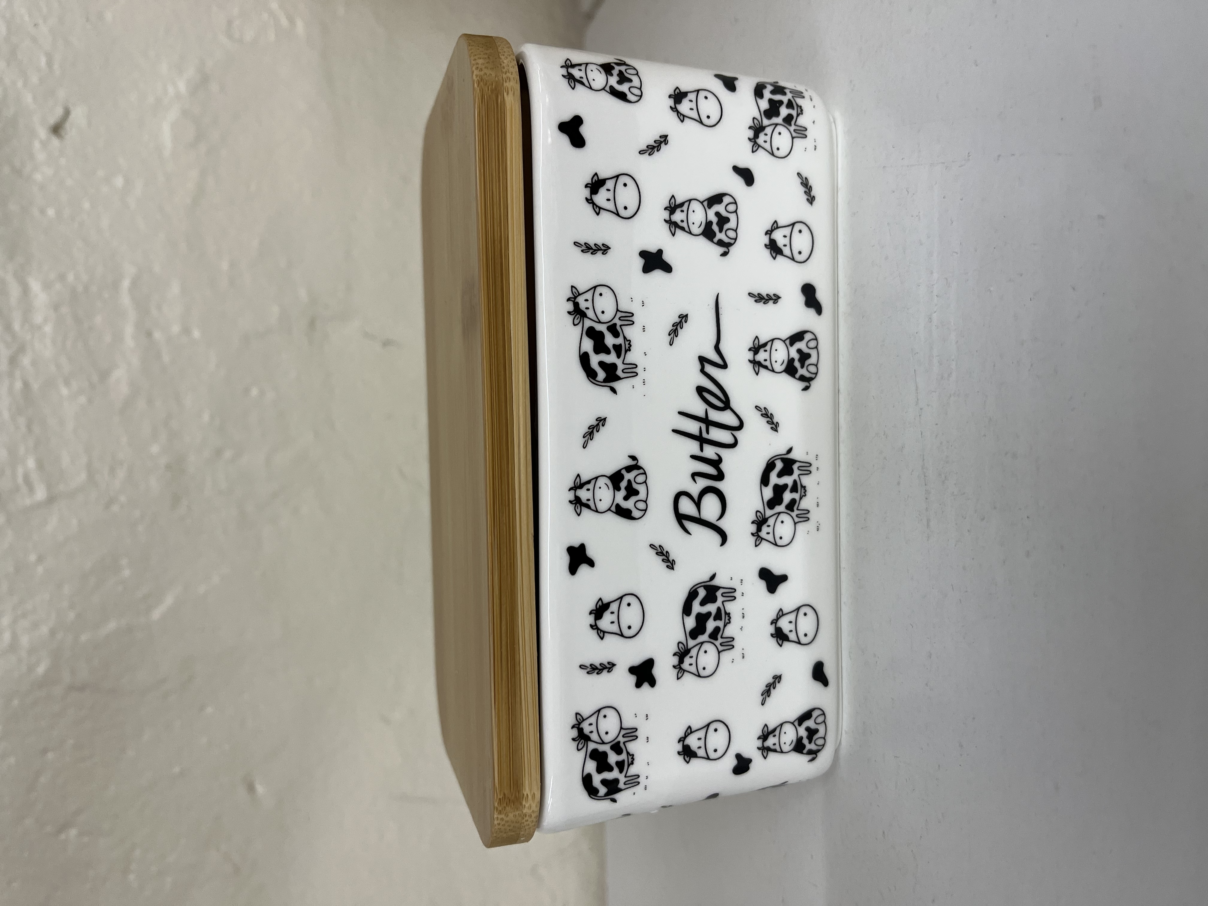 Ceramic Cow Butter Dish