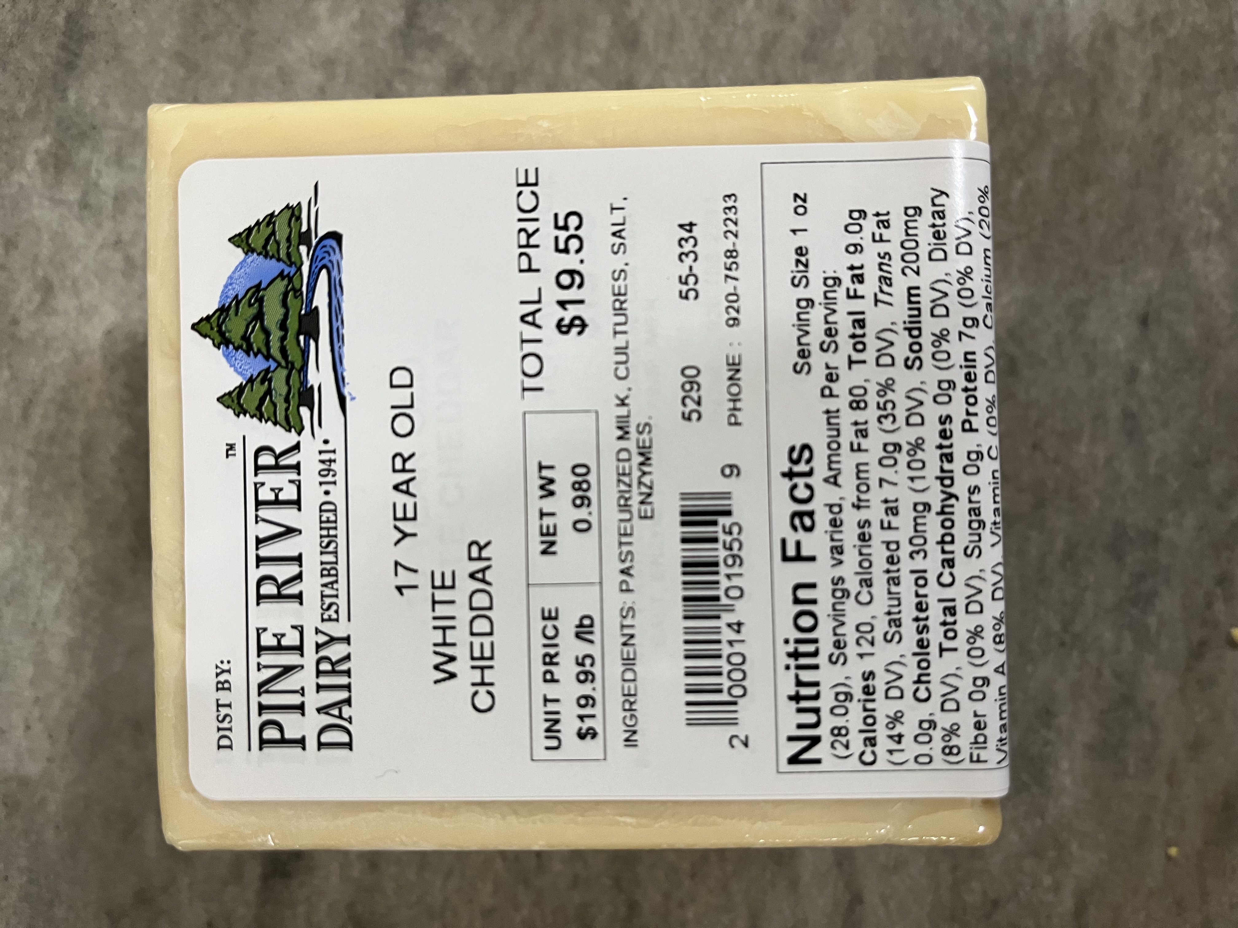 17 Year Super Sharp Cheddar Cheese - White 16oz.
