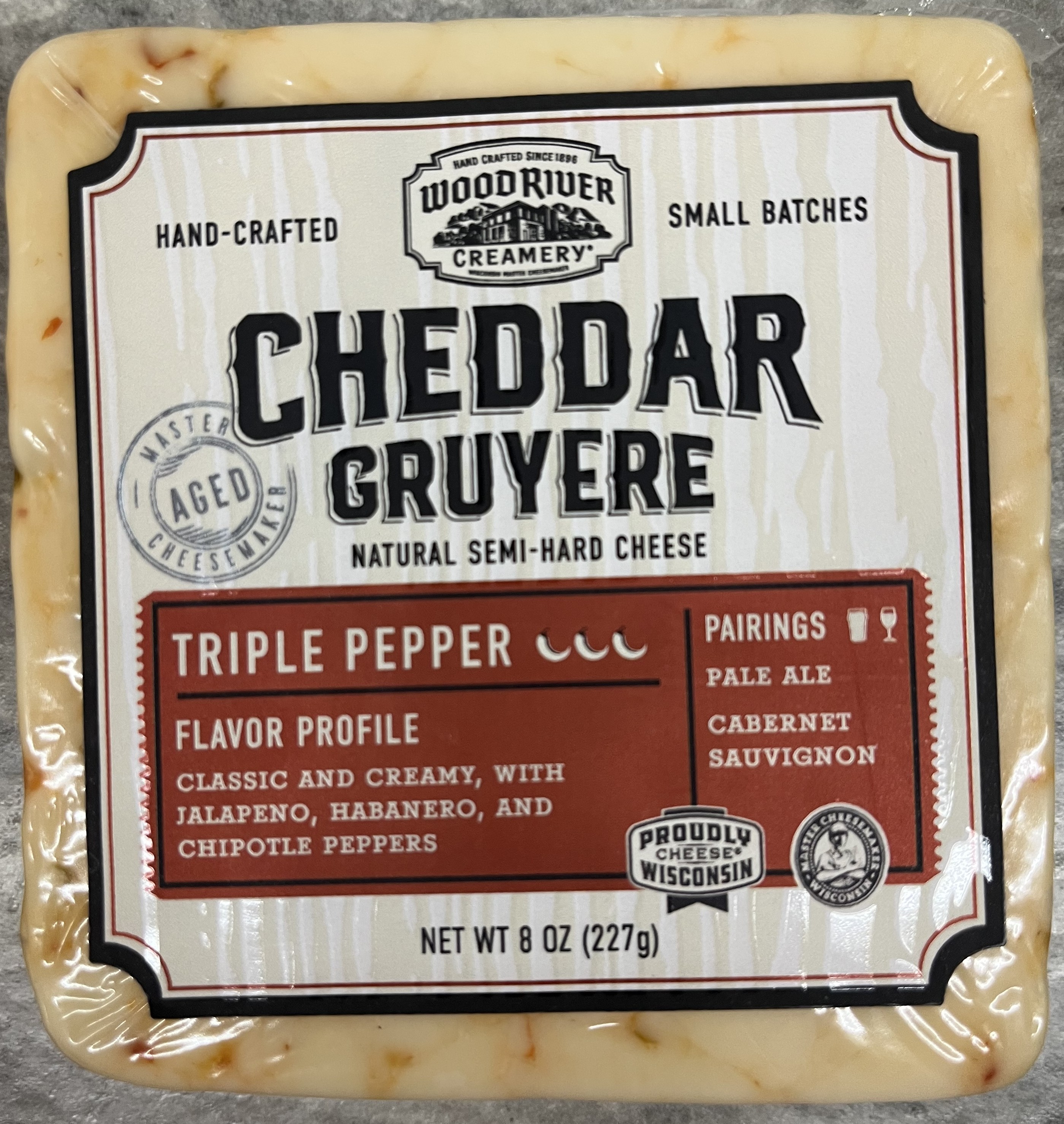 Wood River Creamery Cheddar Gruyere Triple Pepper