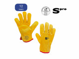 Guante Spro Cuero color Mostaza x 12 pares