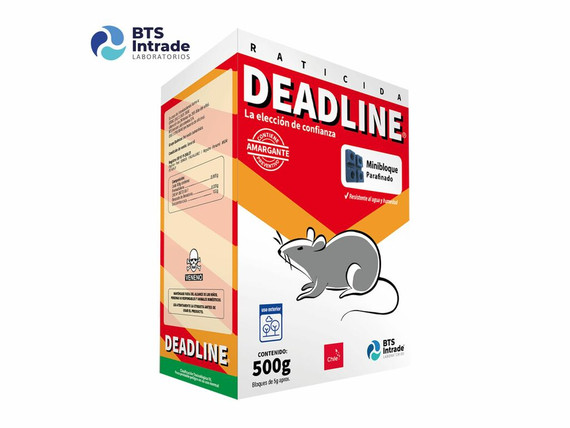 Raticida BTS-INTRADE Deadline minibloques parafinados 500 g