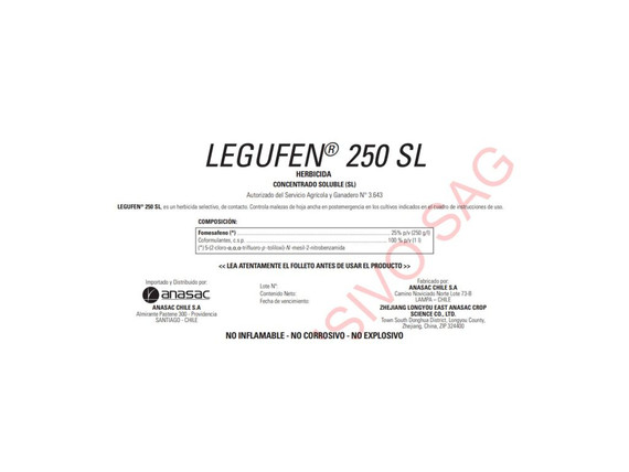 Herbicida Anasac Legufen 250 SL 1 l