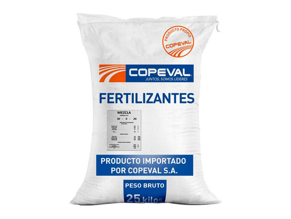 Fertilizante Copeval Mezcla (30-0-20) - Saco 25 kg