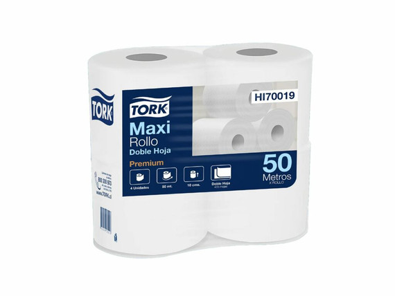 Papel Higienico Premium Doble Hoja Tork 4 Rollos x 50 metros