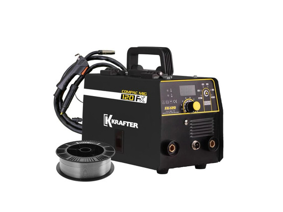 Soldadora Krafter Compac Mig 120 FX + Alambre Soldadora Krafter Compac Mig 120 FX + Alambre