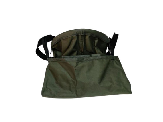 Capacho frutero de lona color verde para uso agrícola