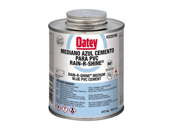 Adhesivo PVC Oatey Azul 473 ml con Aplicador