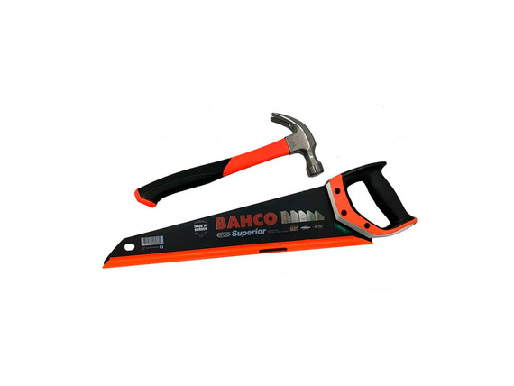 Pack Bahco Serrucho profesional 19" + Martillo carpintero