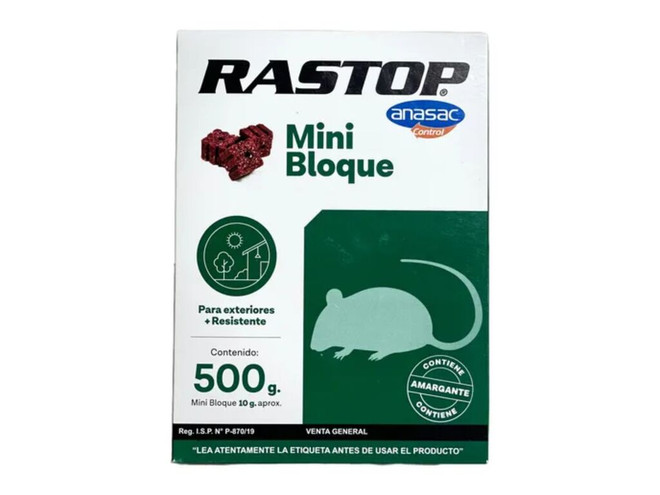 Raticida ANASAC Rastop mini-bloque 500 g