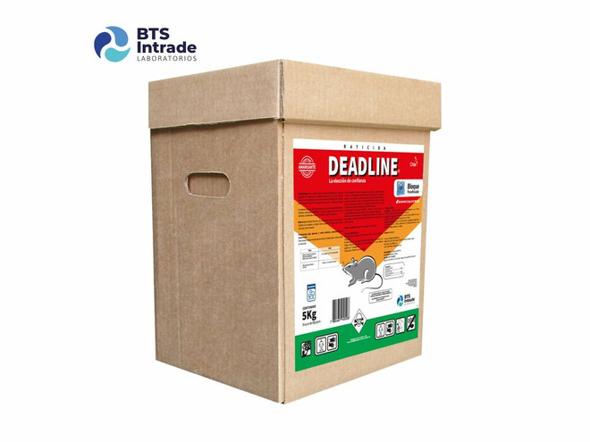Raticida BTS-INTRADE Deadline bloque 5 kg para control masivo de roedores