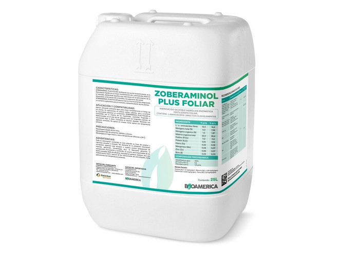 Fertilizante foliar Bioamerica Zoberaminol plus foliar 25 l Fertilizante foliar Bioamerica Zoberaminol plus foliar 25 l