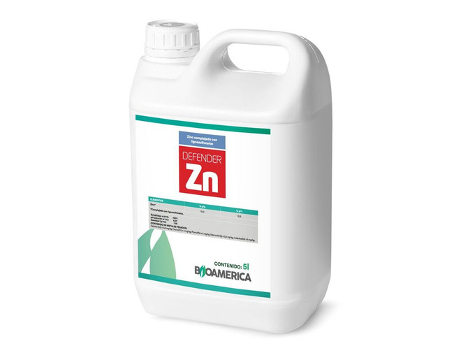 Fertilizante foliar Bioamerica Defender Zinc - Bidón 5 l