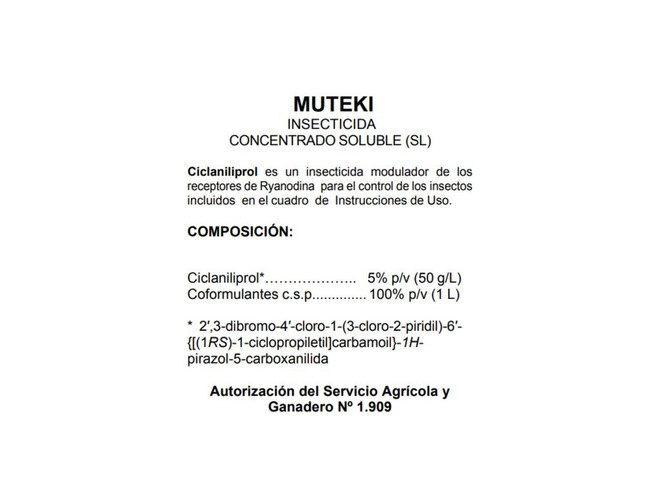 Insecticida Summit Agro Chile Spa Muteki 1 litro