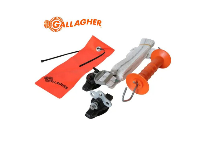 Kit puerta cinta Gallagher de 40 mm para cercos eléctricos