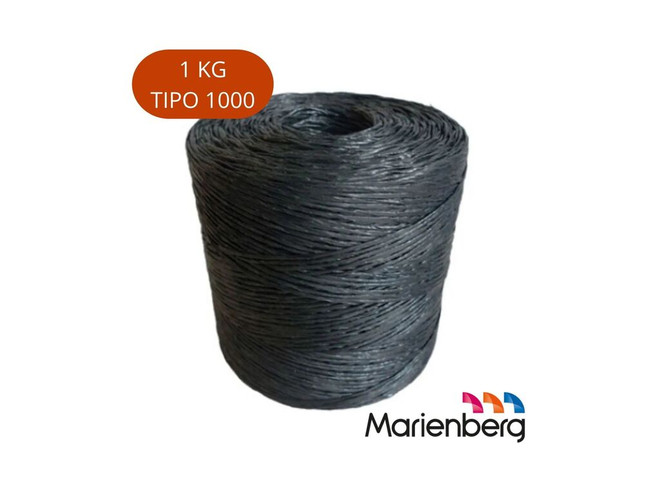 Cordel multiuso Polipropileno tipo 1000 x 1 kg Negro Marienberg