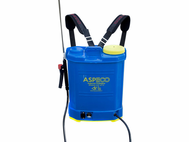 Pulverizador de espalda a batería recargable ASPECO E10 16 l