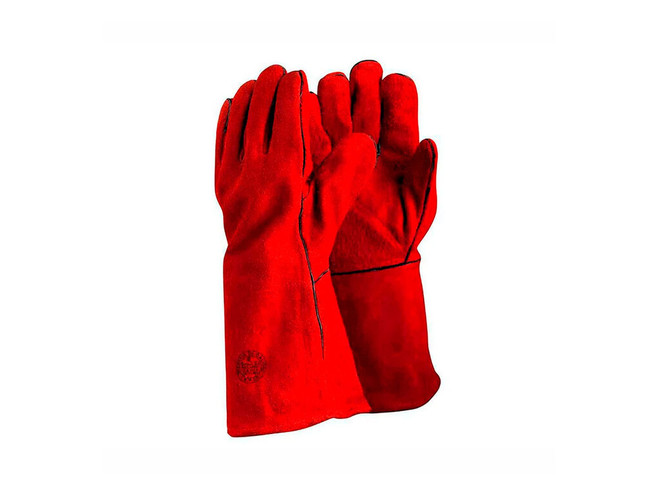 Guante soldador descarne rojo