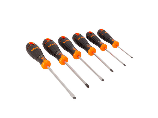Juego de destornilladores BahcoFit 6 piezas con mango ergonómico de goma