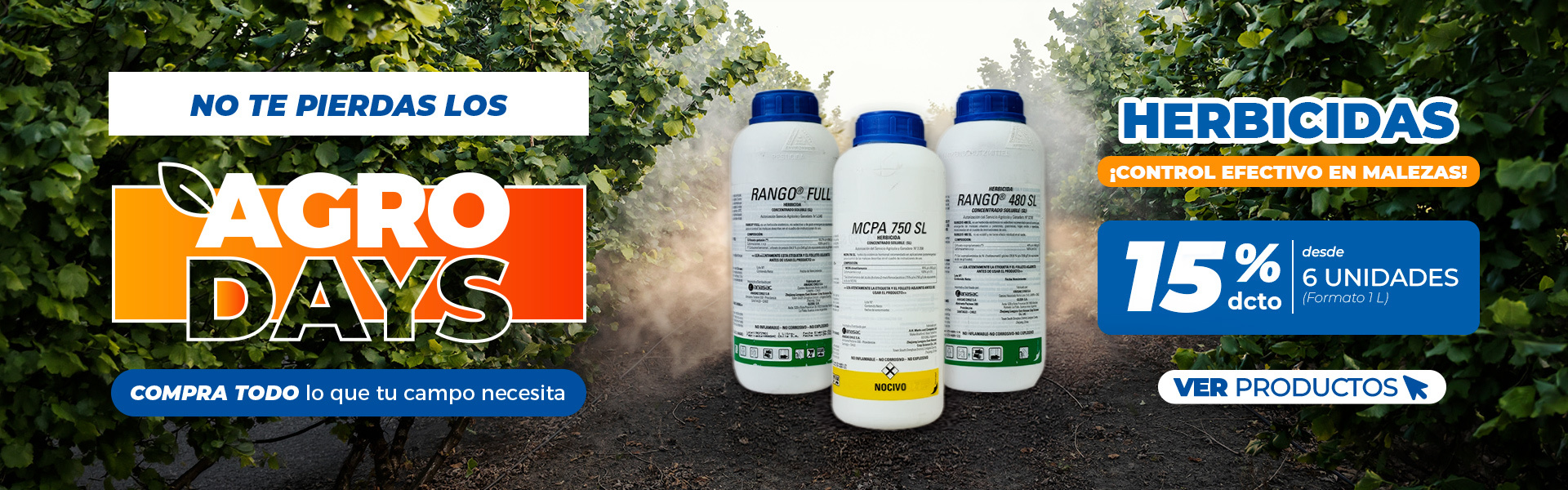 Hasta 15% en herbicidas