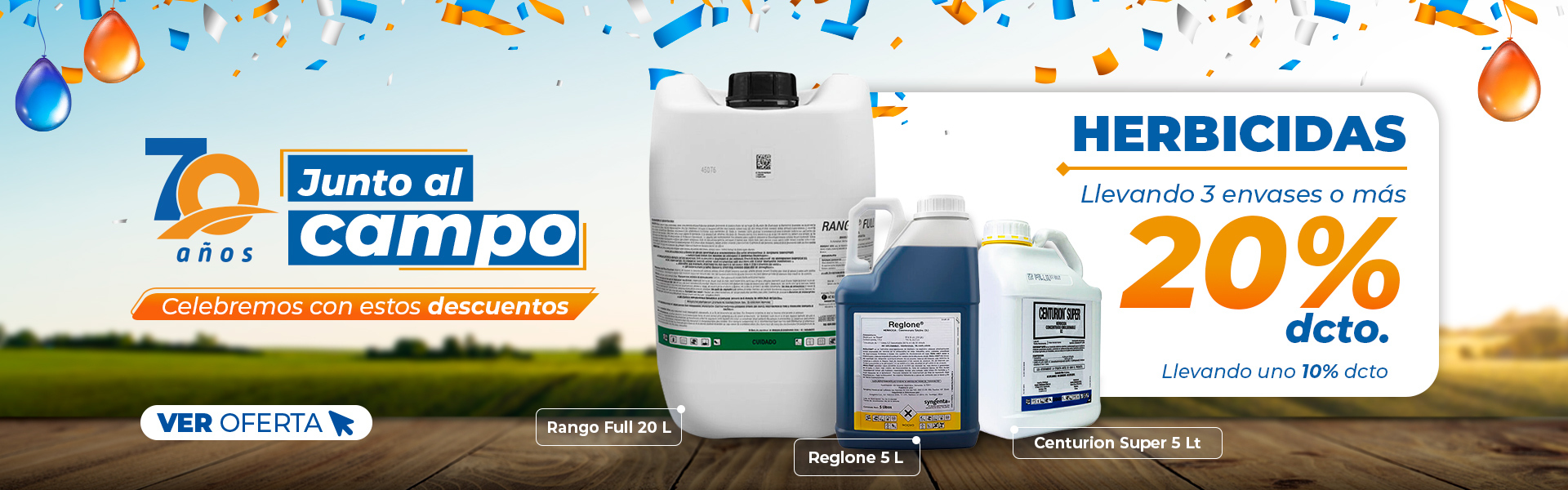 Hasta 20% dscto. en herbicidas