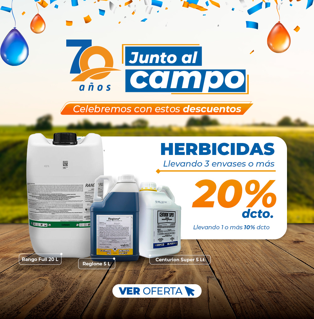 Hasta 20% dscto. en herbicidas
