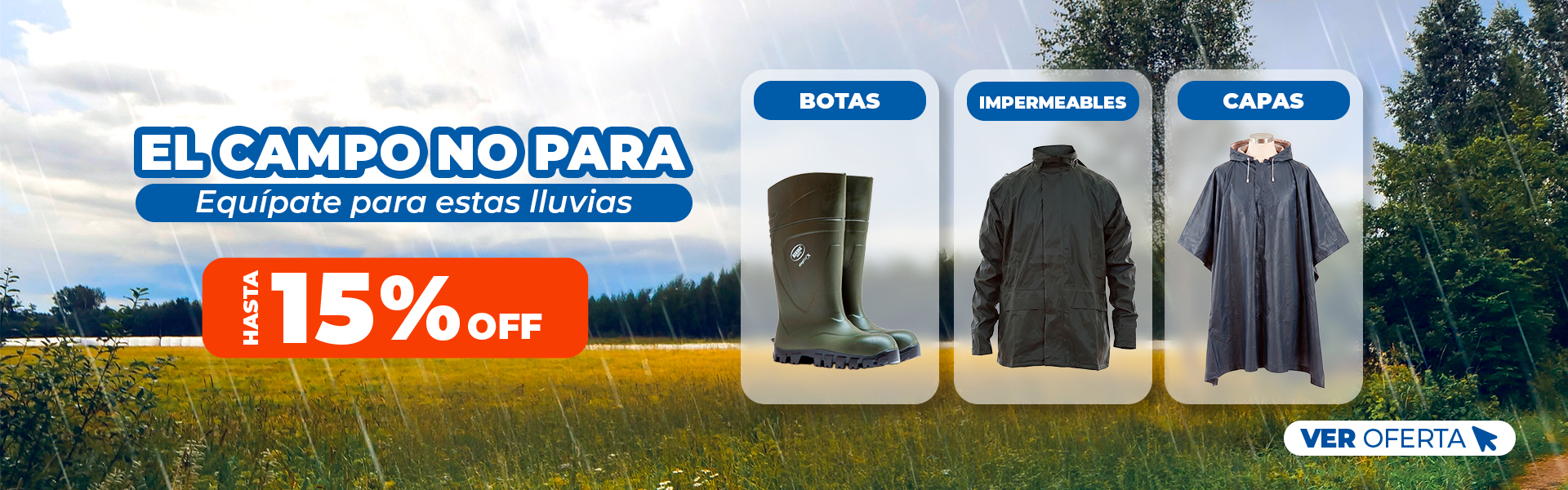 El campo no para, équipate para las lluvias