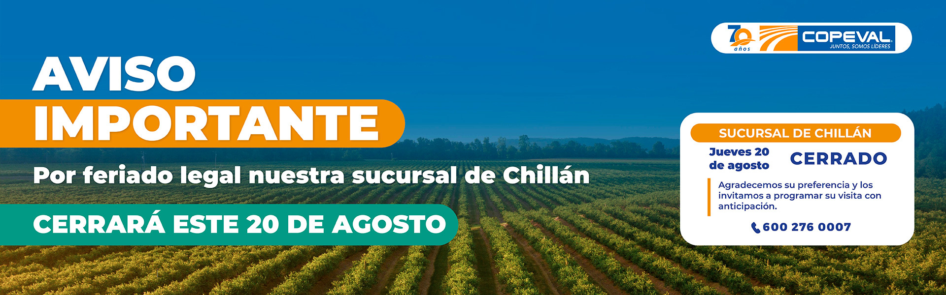 Aviso importante