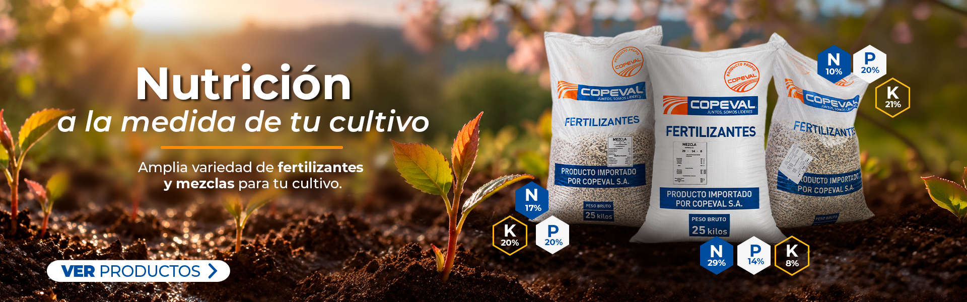 Disponibilidad inmediata de mezclas y fertilizantes