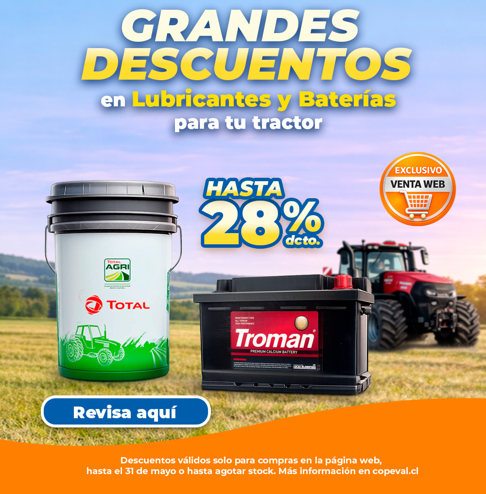 Lubricantes y baterías  hasta 28% dcto.