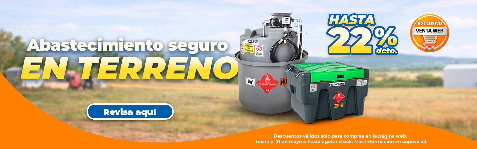 Estanques y accesorios  hasta 22% dcto.