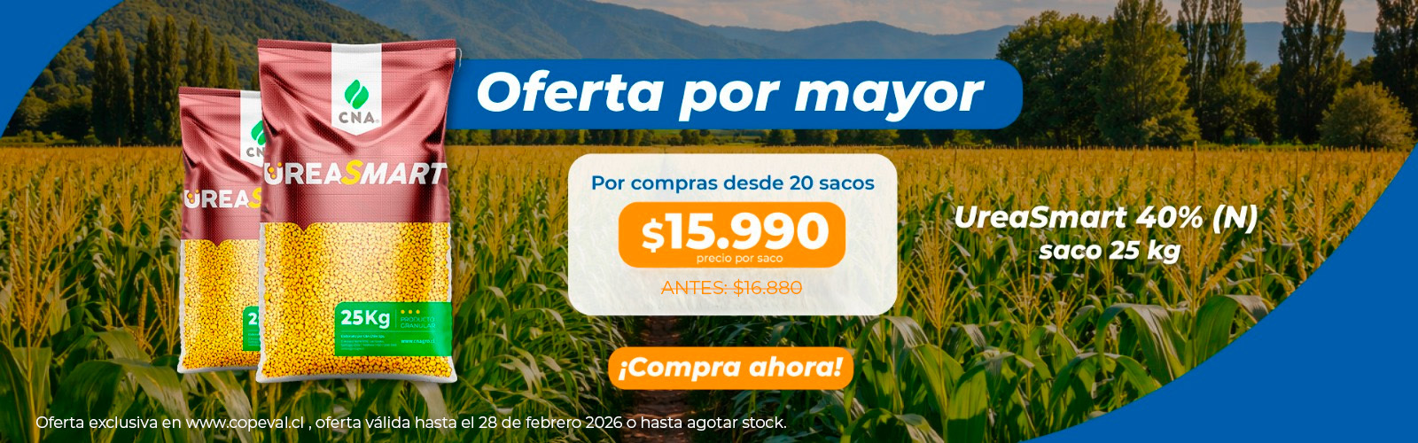 Promoción Urea Smart $15.990 x mayor de 20 unidades