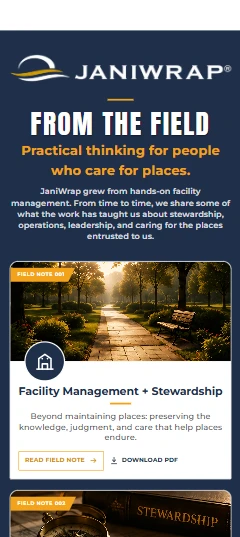 Mobile responsive view of the From the Field page