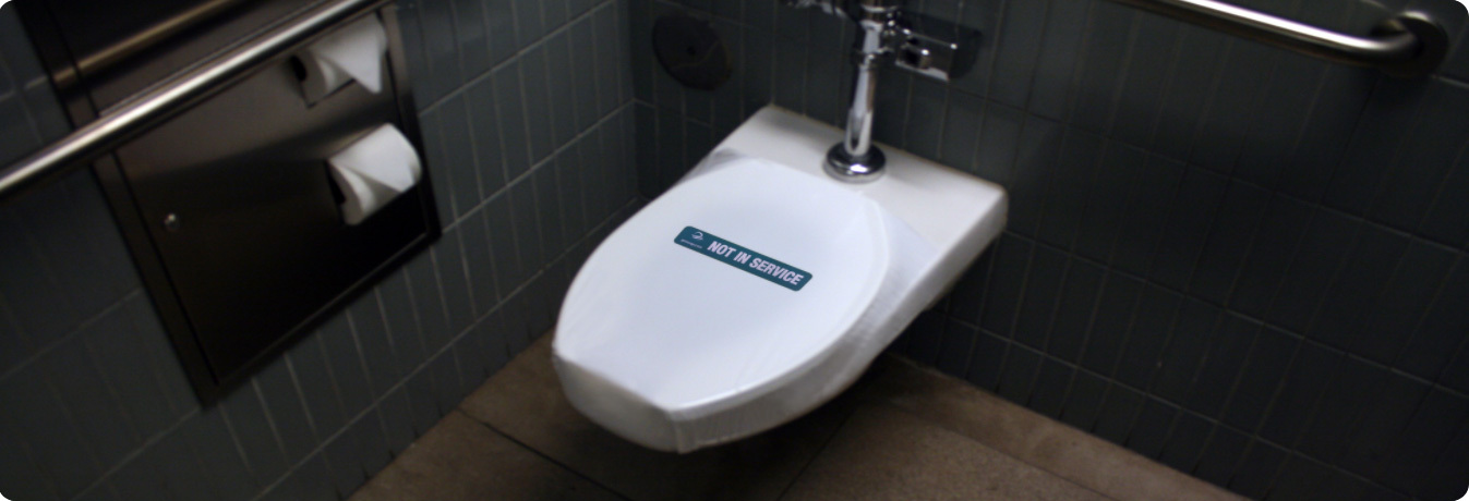 JaniWrap installed on toilet