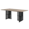 Zudora - Dining Table - Antique Oak & Black