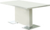 LEXANI Glossy White 63" Wide Dining Table