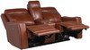 DIONNE Top Grain Leather Power Reclining Loveseat