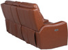 DIONNE Top Grain Leather Power Reclining Loveseat