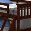 DERIK Dark Brown Twin over Full Platform Bunk Bed