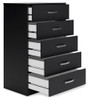Finch - Five Drawer Chest - 46" Height - Black